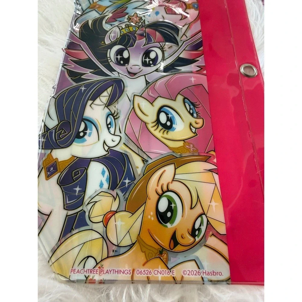 My Little Pony 3-Ring Binder Pencil Pouch Pink Zipper Peachtree Playthings NWT